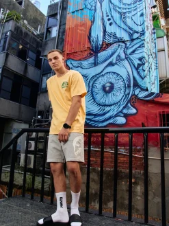 MANTO Baumwollshorts  LOGO melange