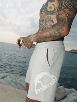 MANTO Baumwollshorts LOGO melange
