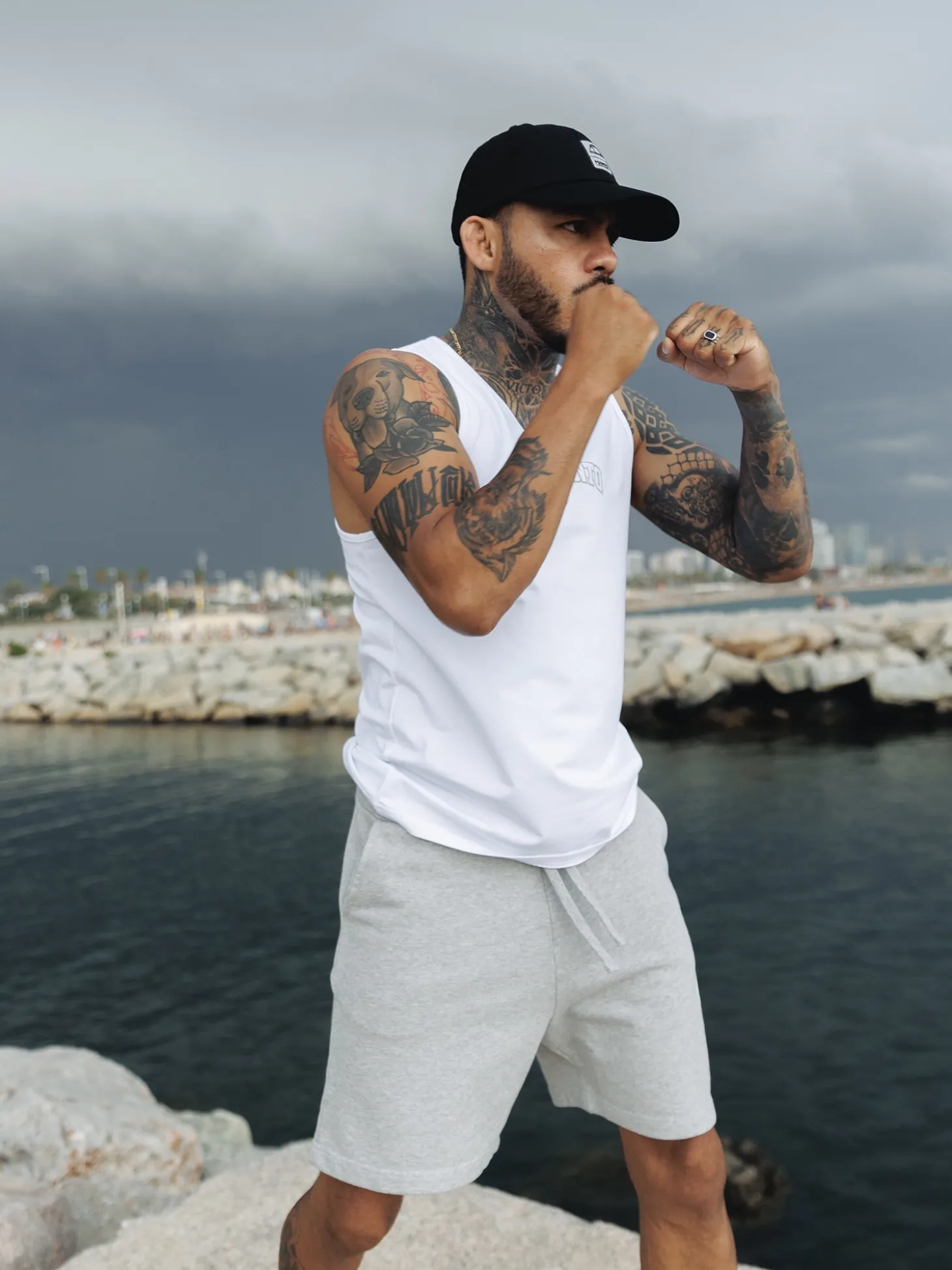 MANTO Baumwollshorts LOGO melange
