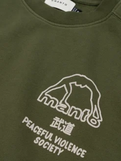 MANTO crewneck SOCIETY  khaki