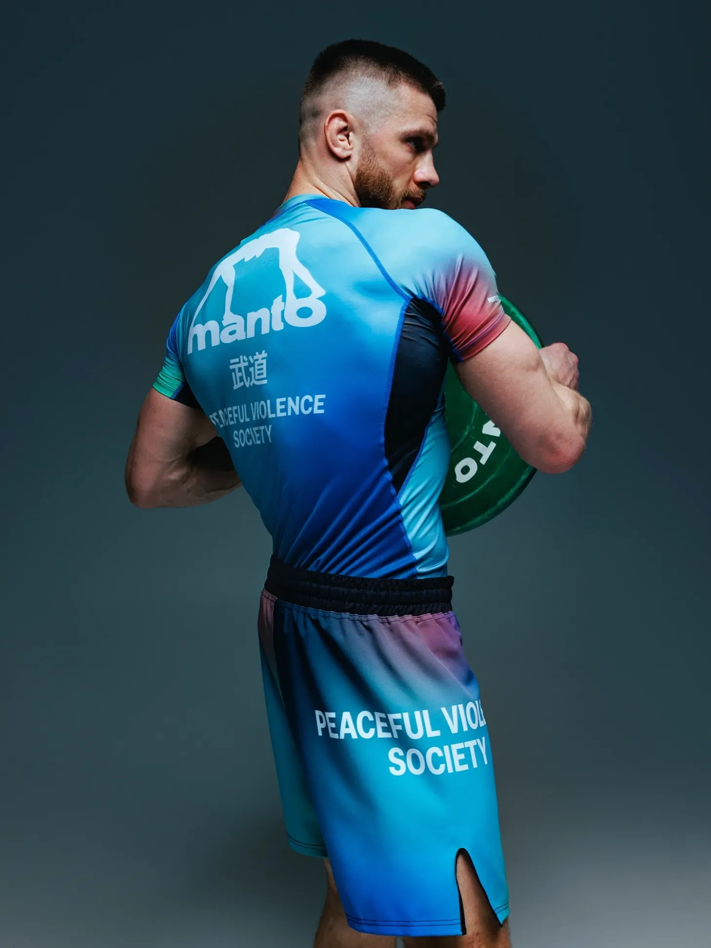 MANTO fight shorts SOCIETY gradient