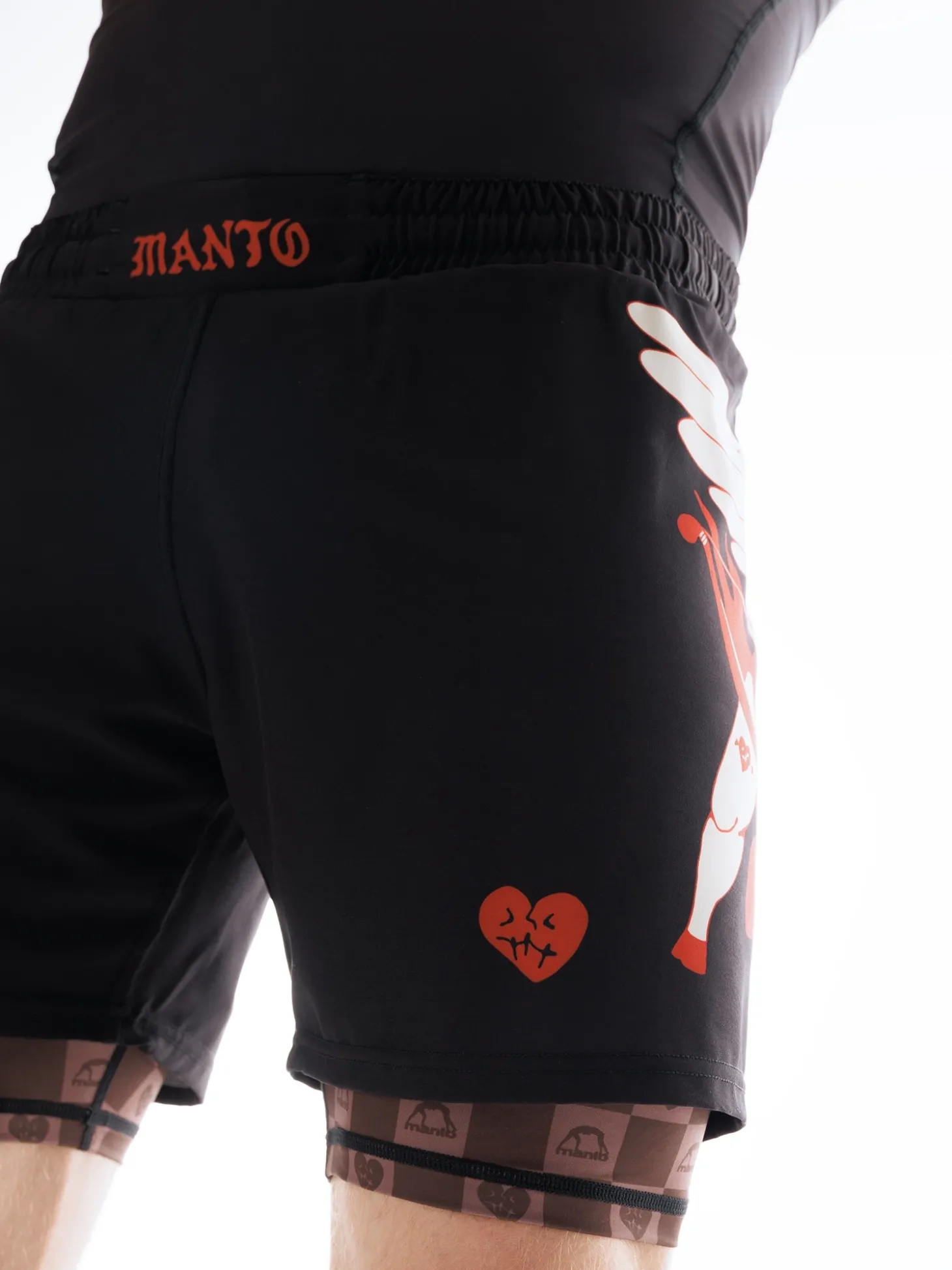 MANTO fight shorts TUFF LUV schwarz
