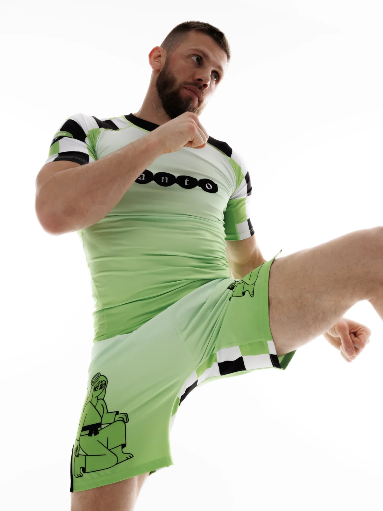 MANTO fight shorts TWO SIDES grun