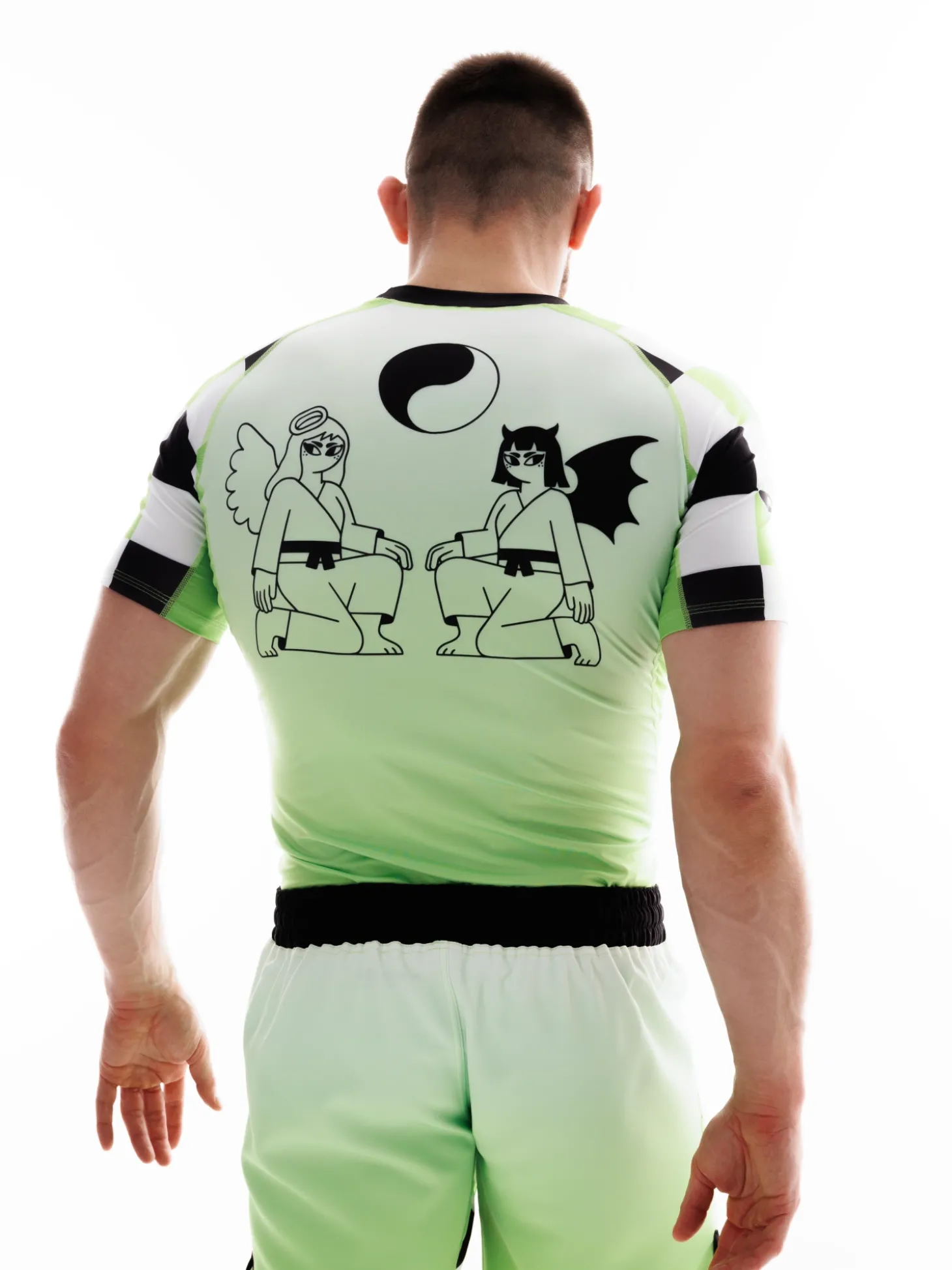 MANTO fight shorts TWO SIDES grun