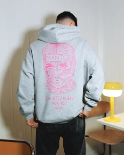 MANTO hoodie BALACLAVA OVERSIZE melange