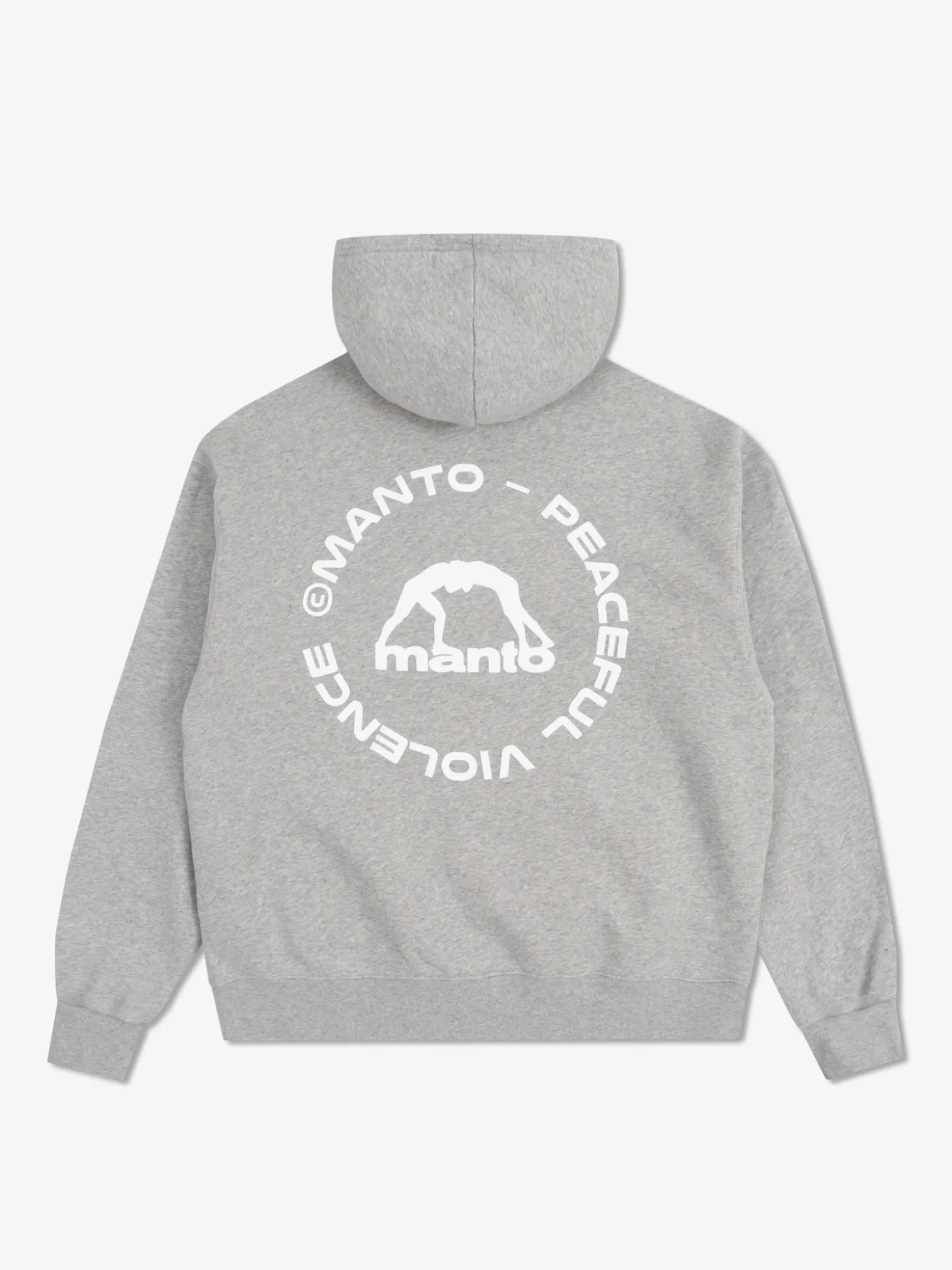 MANTO hoodie LABEL 25 OVERSIZE Heidegrau