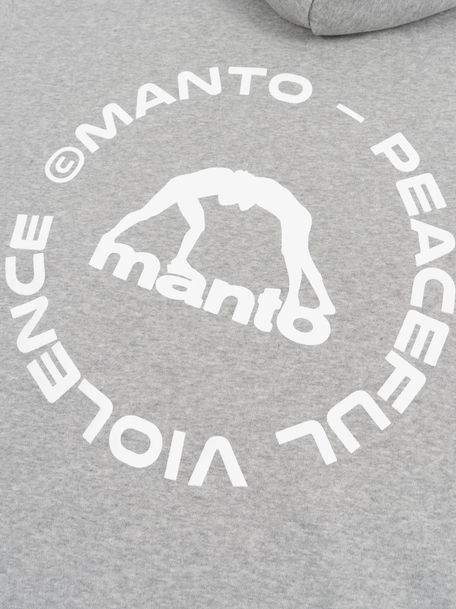 MANTO hoodie LABEL 25 OVERSIZE Heidegrau