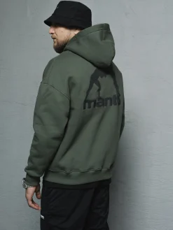 MANTO hoodie LABEL OVERSIZE khaki