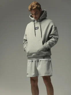 MANTO hoodie LABEL OVERSIZE heather gray