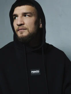 MANTO hoodie LABEL OVERSIZE schwarz