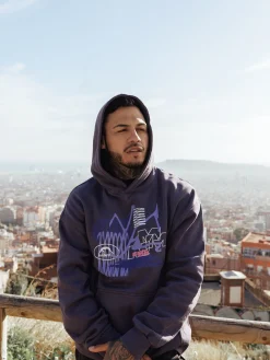 MANTO hoodie WIRE OVERSIZE purple