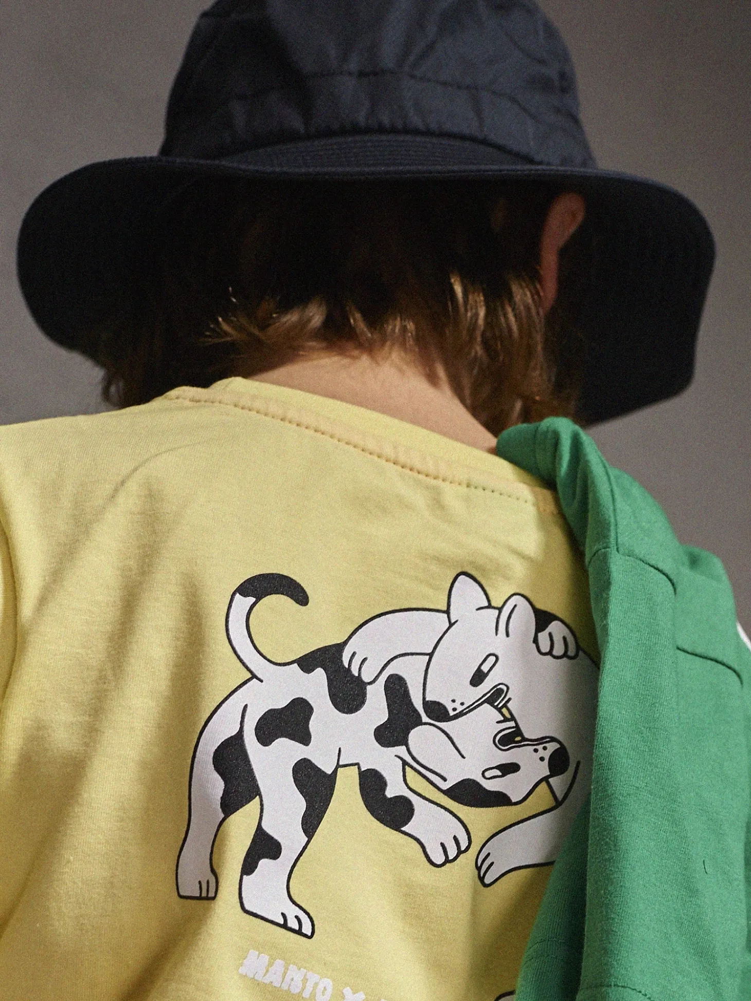 MANTO kinder t-shirt DOGS gelb