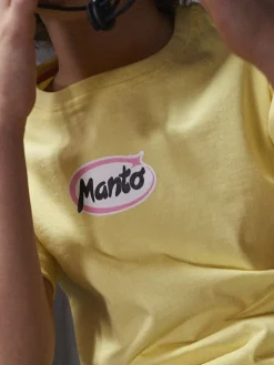 MANTO kinder t-shirt DOGS gelb