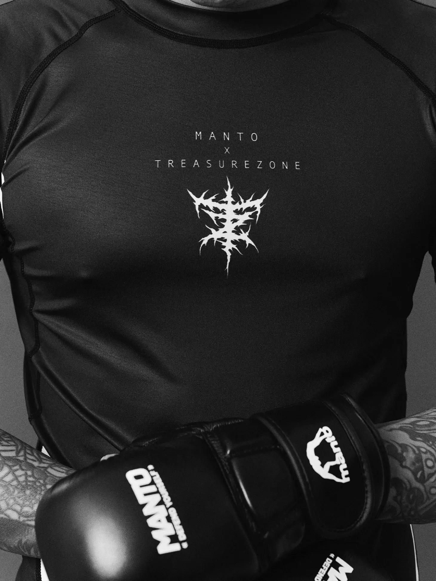 MANTO rashguard TREASURE ZONE schwarz