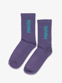 MANTO Socken LOGOTYPE lila