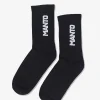 MANTO Socken LOGOTYPE schwarz-weiss