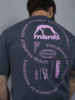 MANTO t-shirt AHEAD  graphite