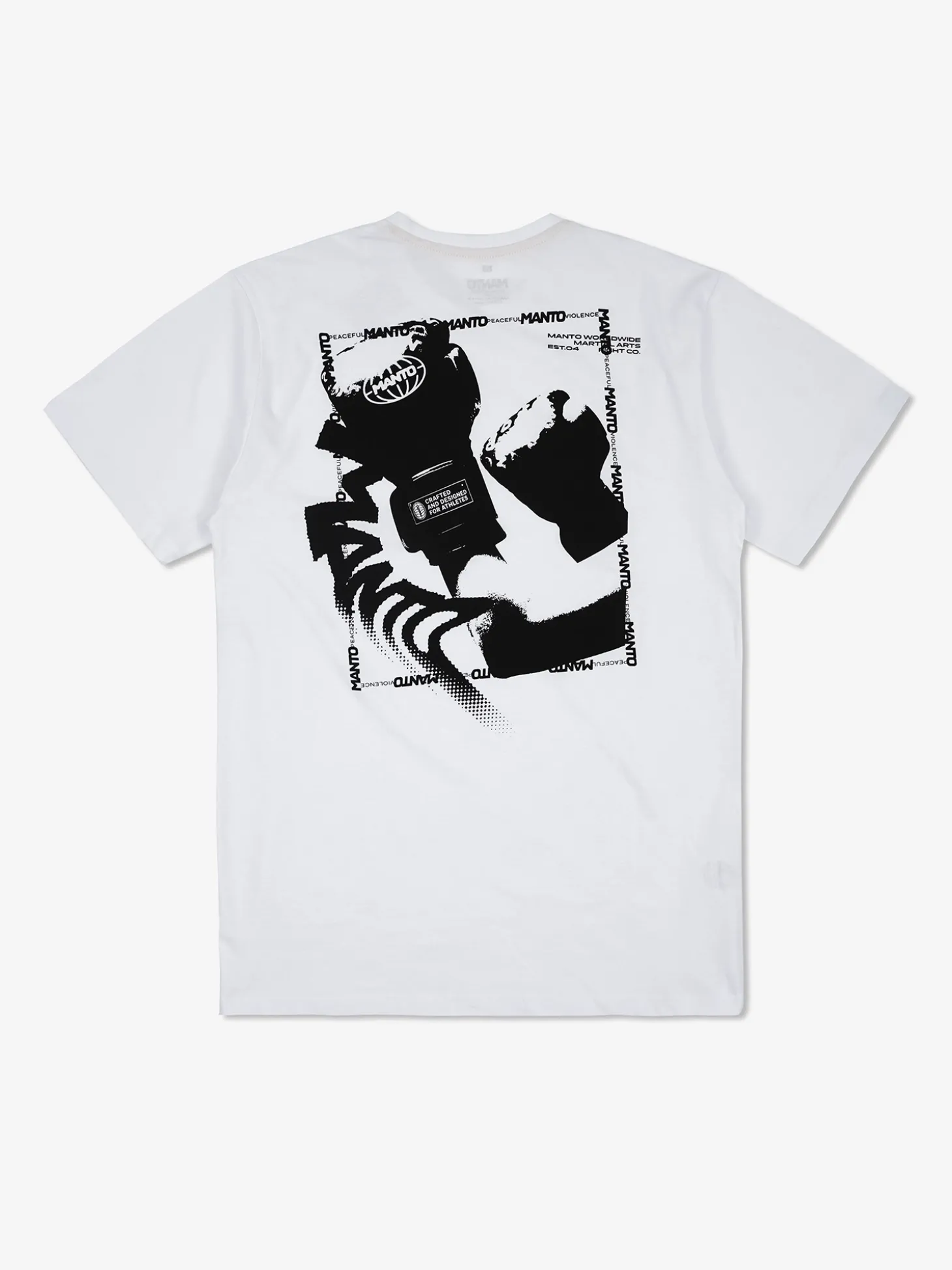 MANTO t-shirt FRAME weiss