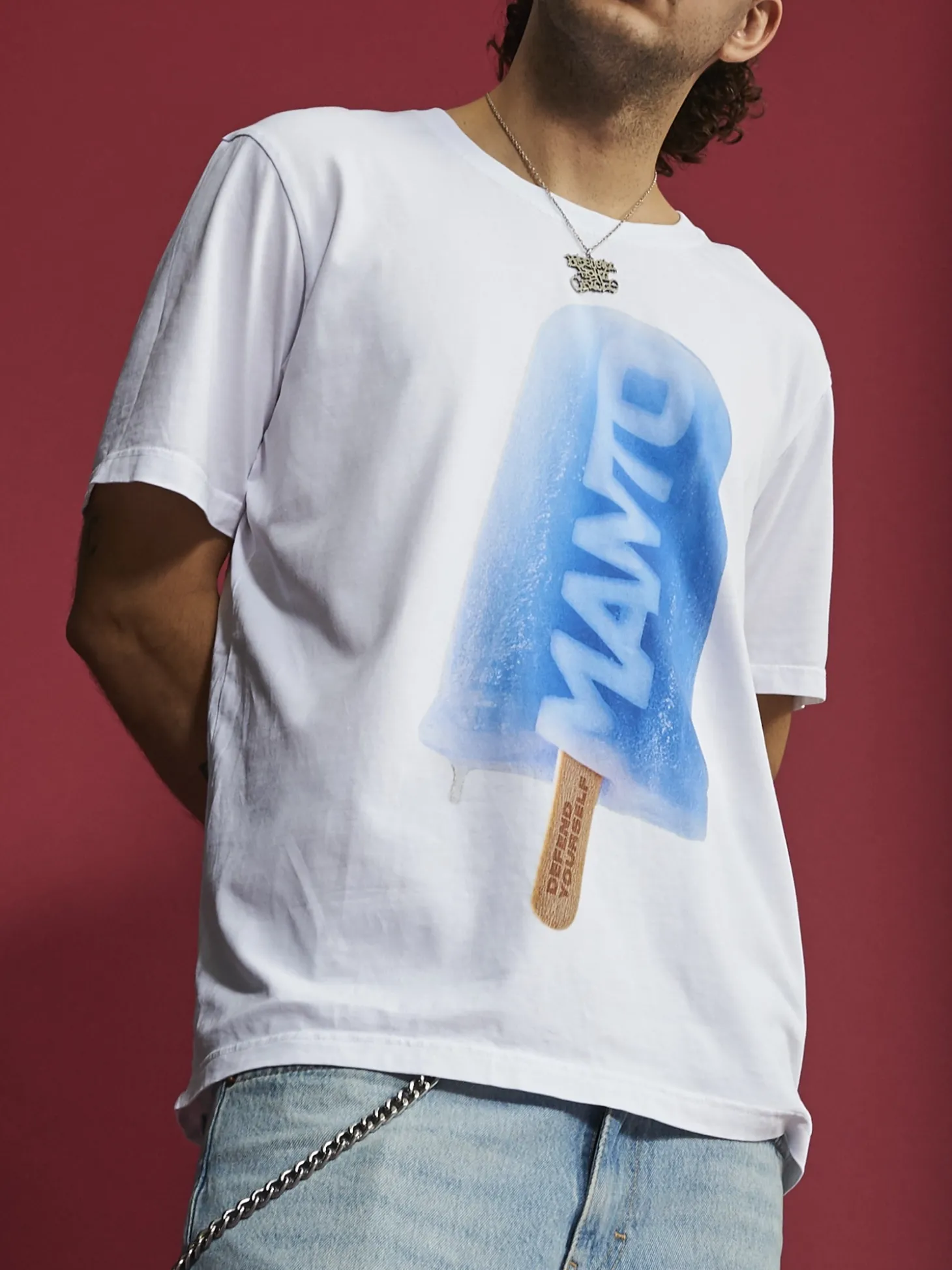MANTO t-shirt ICE CREAM weiss