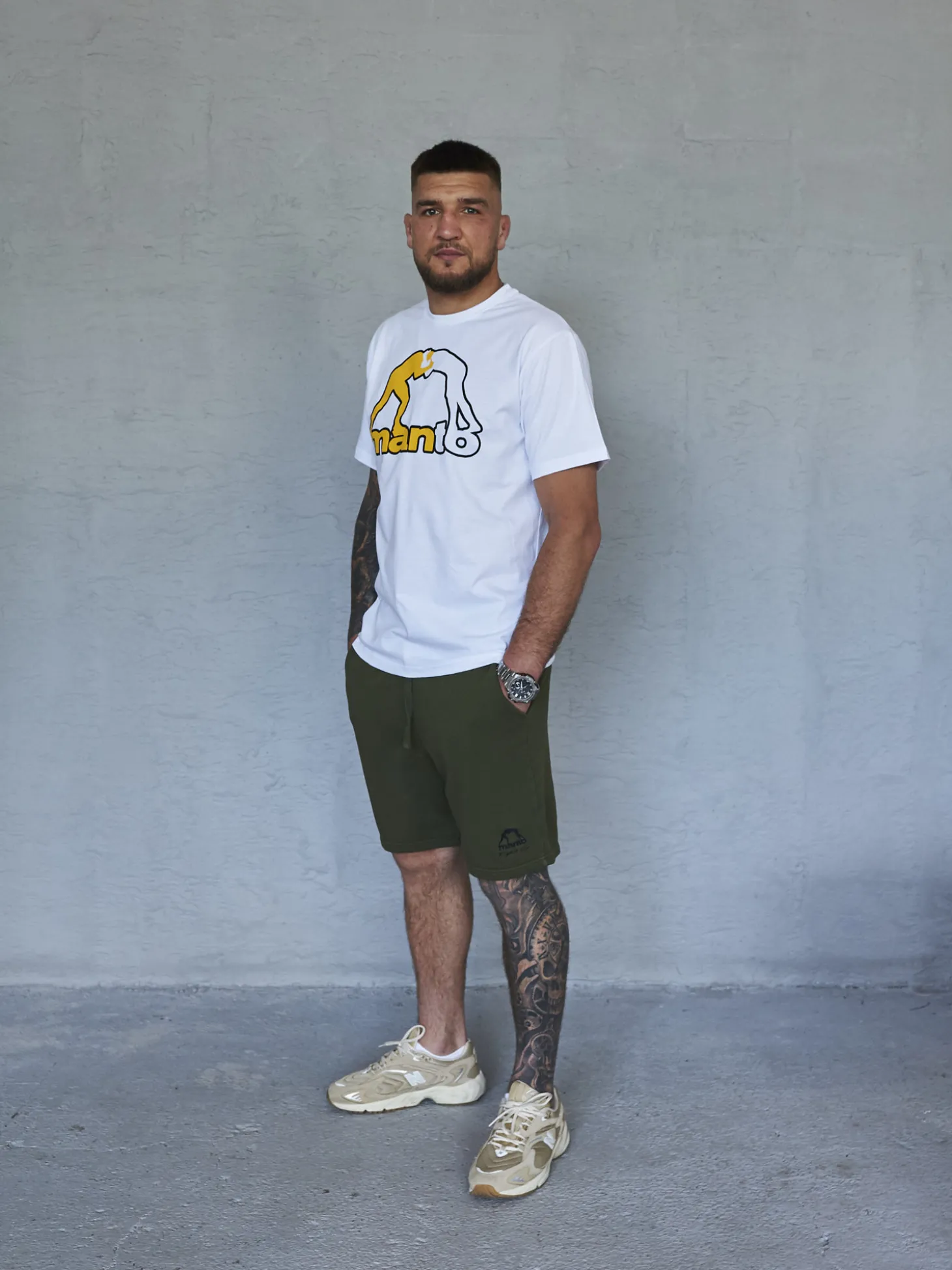 MANTO t-shirt LOGO weiss