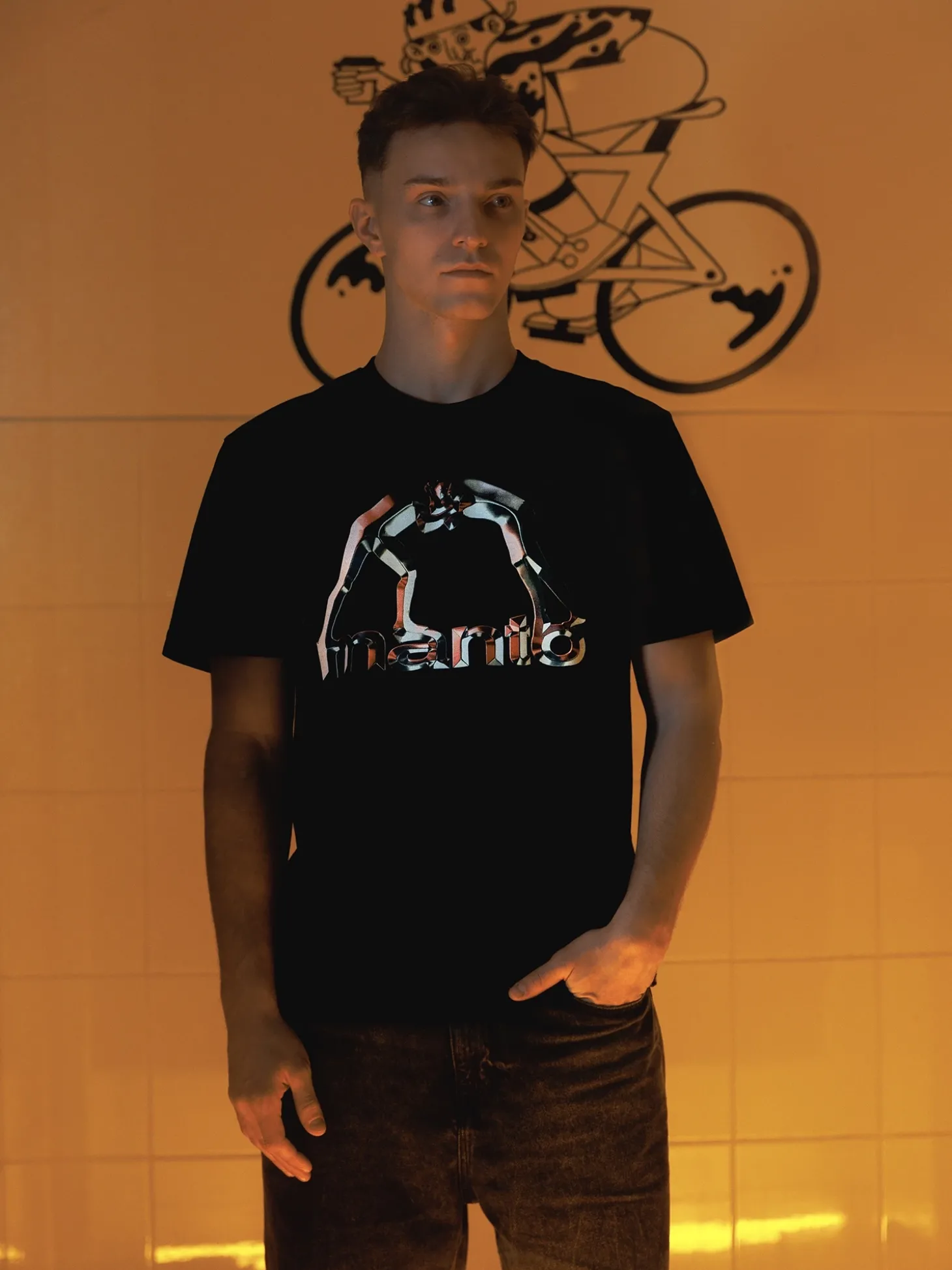 MANTO t-shirt METAL schwarz