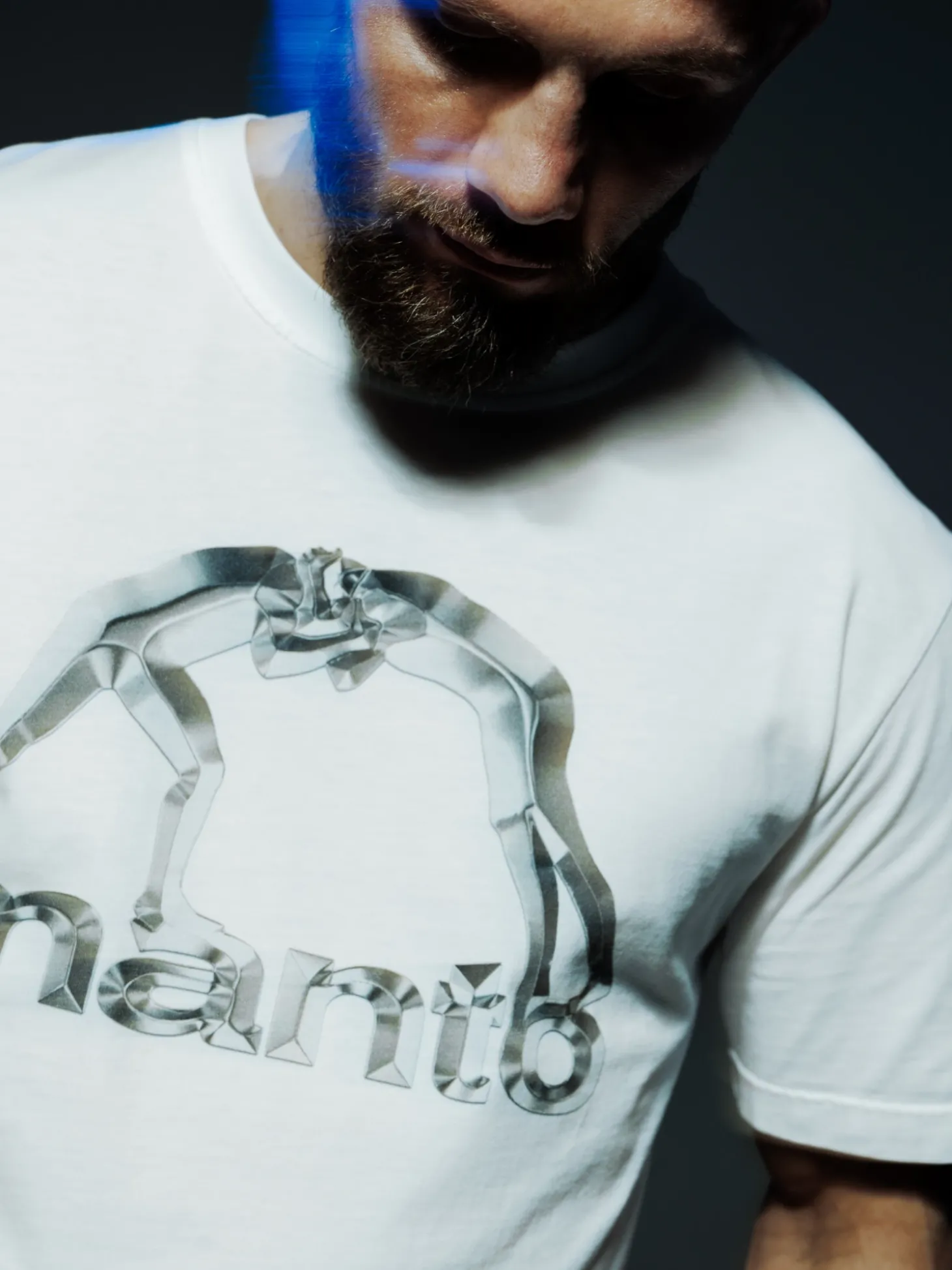 MANTO t-shirt METAL weiss
