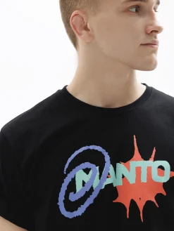 MANTO t-shirt SPLASH  OVERSIZE   schwarz