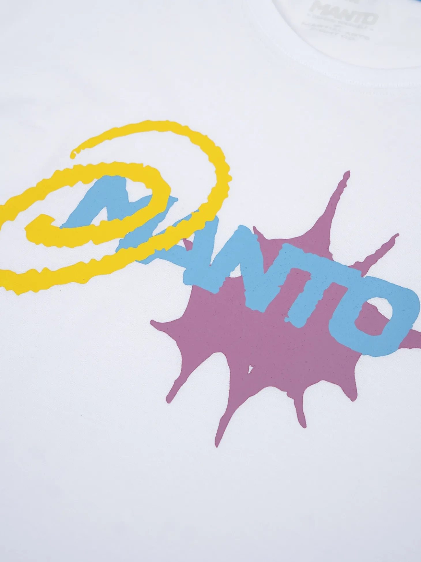 MANTO t-shirt SPLASH OVERSIZE weiss