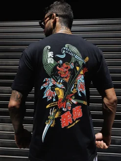 MANTO t-shirt TENGU schwarz