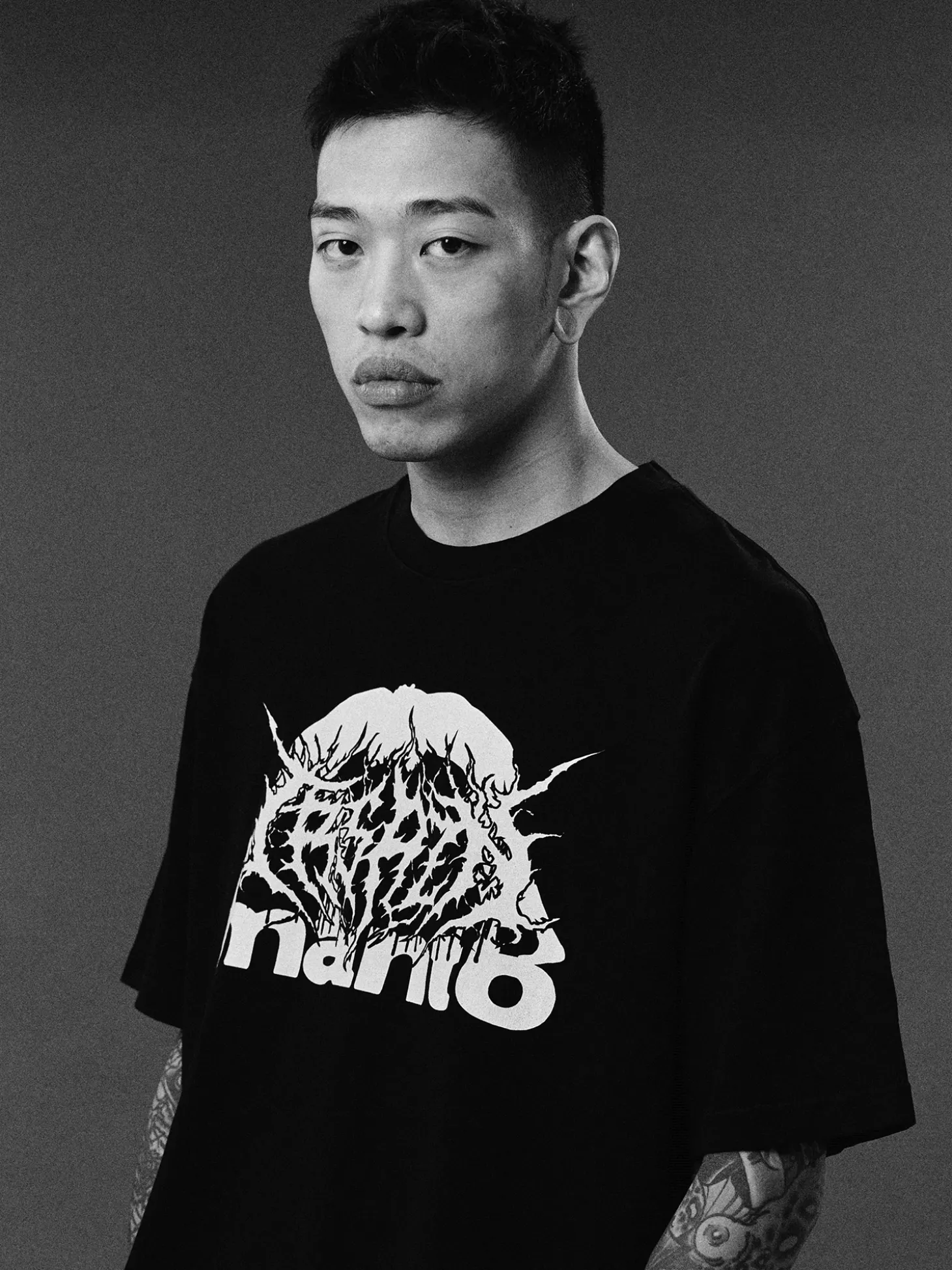 MANTO t-shirt TREASURE ZONE OVERSIZE schwarz