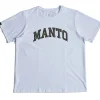 MANTO t-shirt VARSITY CAMO  OVERSIZE weiss