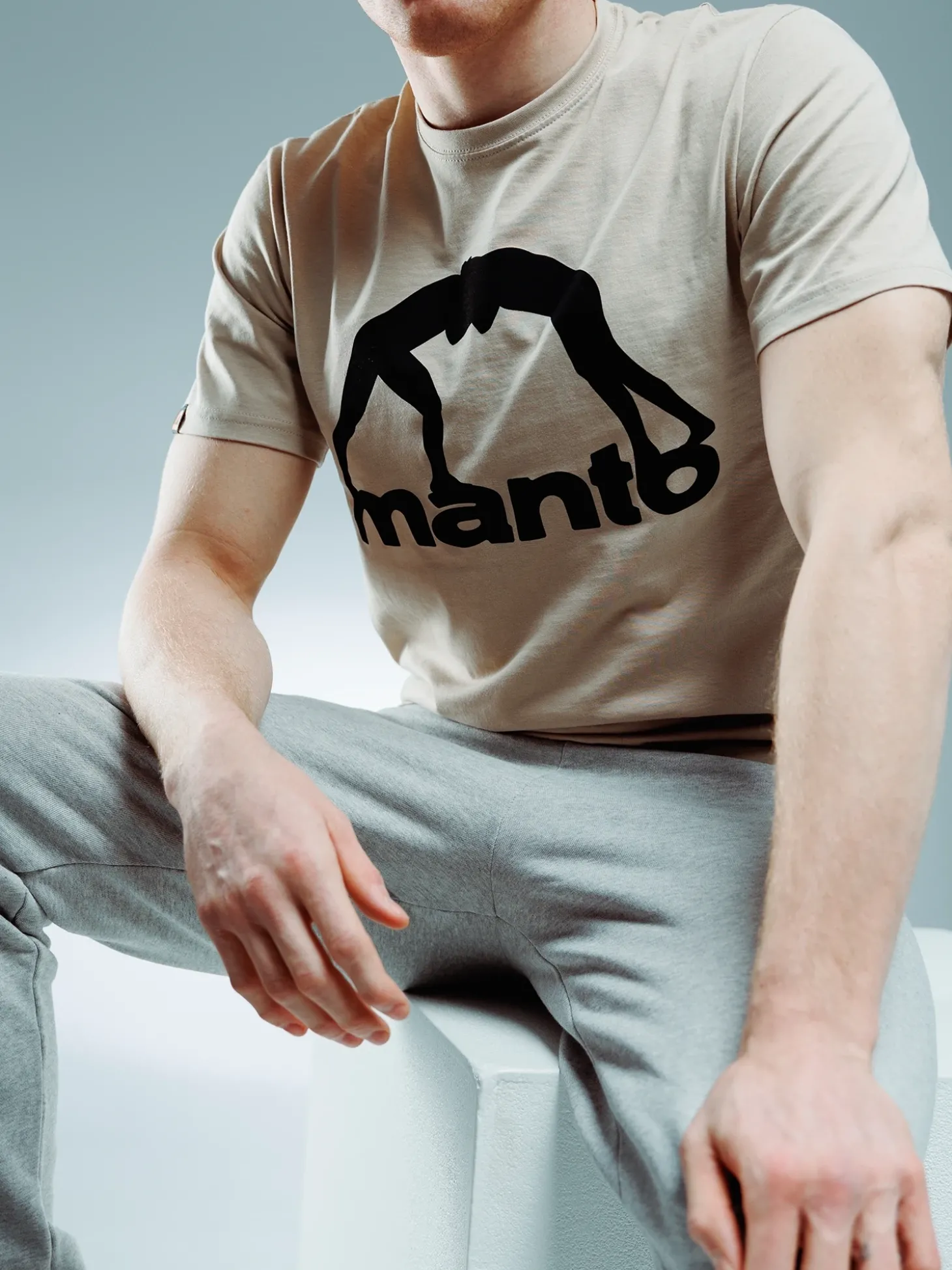 MANTO t-shirt VIBE 25 beige-black