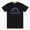 MANTO t-shirt VIBE 25 black onyx-navy blue