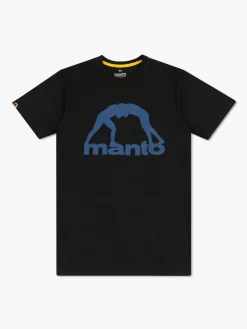 MANTO t-shirt VIBE 25 black onyx-navy blue